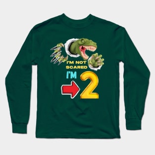 2nd Birthday Dinosaur Long Sleeve T-Shirt